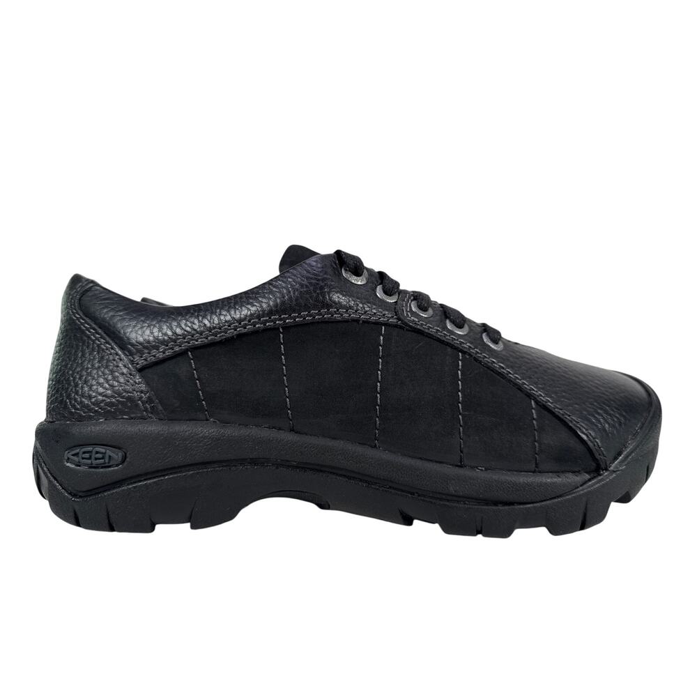 Keen Presidio Womens 8 Casual Shoes Black Leather Nubuck Comfort Lace Up